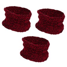 INCONTRO 超細纖維修身圍脖 3件組, 麻花紅色