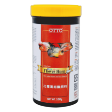 OTTO 建興水族 花羅漢超艷飼料, 100g, 1個