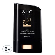 AHC 마스터즈 에어리치 선스틱 SPF50+ PA++++, 14g, 6개