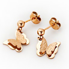 노이드비 써지컬스틸 자체제작 나비 볼핀 미니 드롭귀걸이