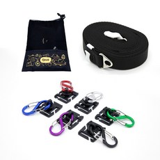 Hucamping 菊花鏈天幕繩 一般型, 黑色