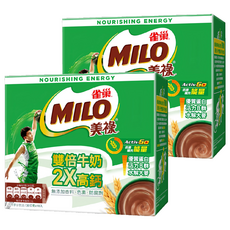 MILO 美祿 巧克力麥芽飲品 雙倍牛奶添加, 30g, 10包, 2盒