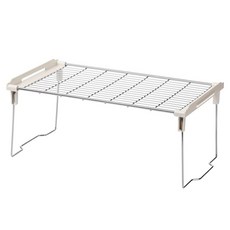 HIKARI 日光生活 多用途折疊架 中(42.5 x 24.4 x 18.5cm), 銀色 + 白色, 1個