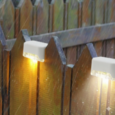 레나에너지 태양광 충전식 야외 계단 조명 4p, 화이트(외관), 백색(조명)