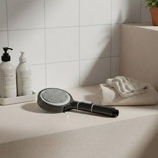 일상나눔 7단 모드 실리콘 마사지형 샤워기, 2개, 블랙