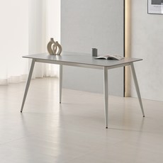 라로퍼니처 밀크 1400 포세린 통 세라믹 식탁 4인용 방문설치, 그레이