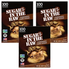 인더로 슈가인더로우 데메라라 터비나도 사탕수수 원당설탕 100p, 453g, 3개