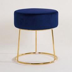 輕奢金色矮凳, 藍色