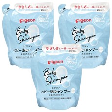 pigeon 貝親 洗髮慕斯補充包 藍色清爽 無香味, 300ml, 3包