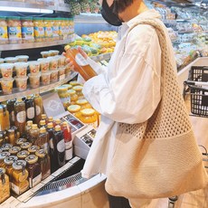 most pick 針織單肩購物袋