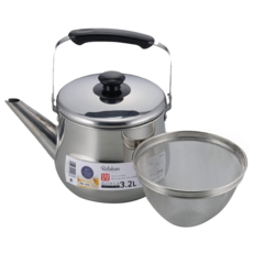 FREIZ 和平 寬口水壺 IH爐適用, 銀色, 3.2L, 1個