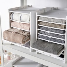 wizhome 滑動抽屜式衣物收納櫃, 白色, 1組