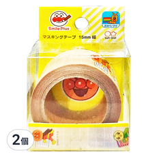 ANPANMAN 麵包超人 Smile Plus 紙膠帶 15mm, APS+D, 2個