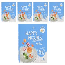 HAPPY HOURS 寶寶粥套裝, 100%無添加, 鮮貝吻仔魚, 300g, 5盒
