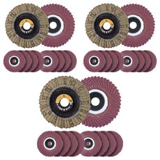 바벨롭 그라인더 사포날 해바라기 휠 페이퍼 100mm 180방, 3개