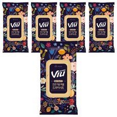 무궁화 아로마뷰 고농축 퍼퓸 드라이시트 아이리스플루티, 80개입, 5개