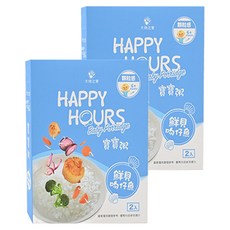 HAPPY HOURS 寶寶粥套裝, 100%無添加, 鮮貝吻仔魚, 300g, 2盒
