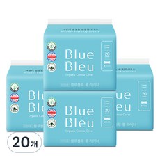 Blue Bleu 棉質包覆護墊, 20片, 20包, 加長型(18cm)