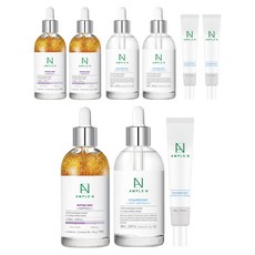 코리아나 앰플엔 펩타이드샷 앰플 대용량 100ml + 히알루론샷 라이트 앰플 대용량 100ml + 히알루론샷 수분 크림 30ml, 3세트