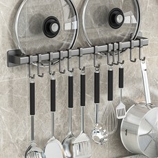 Meo 免鑽孔廚房烹飪工具收納架 60cm, 灰色, 1個