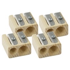 쿰 카본 스틸 칼날 숏포인트 2홀 우드 2 샤프너 8mm, 혼합색상, 4개