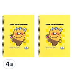 카카오프렌즈 세이치즈 스프링 클리어 파일, 4개, 춘식이