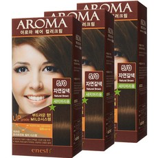 enesti 香氛染髮劑 白髮適用, 5/0 Natural Brown, 3盒