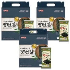 삼육김 광천김 선물세트 3호 12p, 132g, 3개