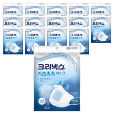 크리넥스 가습촉촉 마스크 성인용, 2개입, 15개, 백색