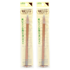 Clover 可樂牌 布料用鉛筆, 銀色, 2個