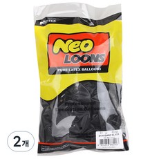네오텍스 라운드풍선 30cm 50p, 스탠다드 블랙, 2개