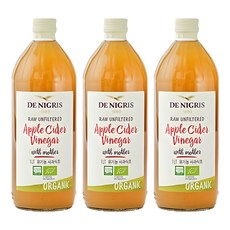 DE NIGRIS 德尼格斯 蘋果醋, 3瓶, 1L