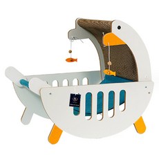 DING DONG PET 寵物舒適鵝多用途貓抓板吊床, 白色