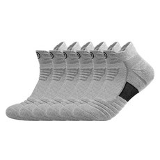 男士運動襪 6雙組, 1套, 灰色