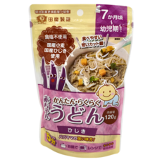 田靡製麵 寶寶烏龍麵 羊栖菜 7個月以上寶寶適用 簡單料理方便食用, 120g, 1包