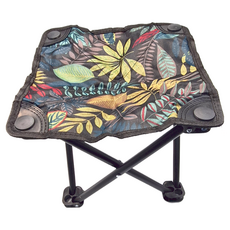 高承重便攜折疊椅 - 附收納袋, 小平凳, 1組, 黑色