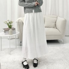 피어니스트 드레이프 라이트 롱 치마바지