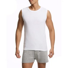 YUURSUn 宜而爽 男款 寬背心 70%高級精梳棉 30%聚酯纖維, M, 白