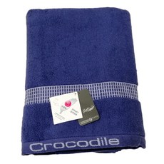 Crocodile 鱷魚 風靡尊貴素色方巾, 藍色, 1條