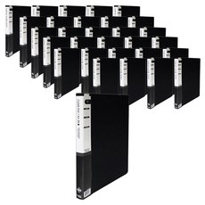 Heemang 透明文件夾 20頁 經濟型, 黑色, 30個