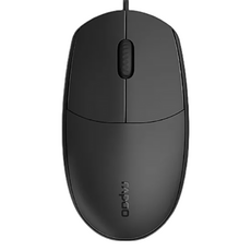 RAPOO 雷柏 N100 有線光學滑鼠 1000DPI, 黑色