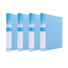 希望 高級型透明文件夾 20頁, 天藍色, 4個