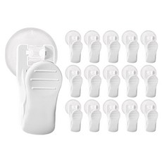 World Clean 吸盤式掛夾, 白色, 16個