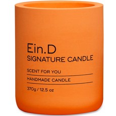 Aindie Pottery 手工簽名大豆蠟燭 370g, 1個, 香橙+海鹽柚子