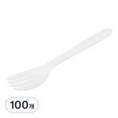 코멧 일회용 포크 화이트, 1개, 100개입