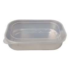 SHIMOMURA 下村 不鏽鋼可堆疊保存盒 淺型, 15.3 x 10.6 x 3.6cm 470ml 110g, 2個