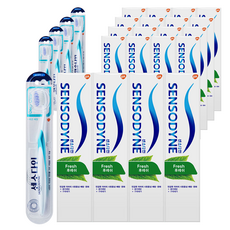 SENSODYNE 舒酸定 清涼薄荷牙膏 100g+牙刷 隨機出貨, 5套