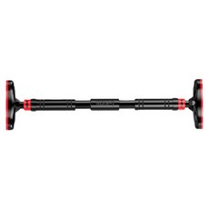 免打孔引體向上/門框單槓 健身運動 鑽石款, 65~100cm, 黑色 + 紅色