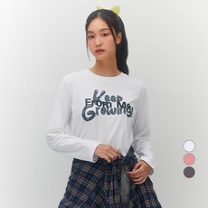 랩 여성용 프롬미 긴팔 슬림 면 티셔츠 AQ3CT882