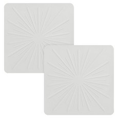 Nature Living Relieve 矽膠電磁爐方形保護墊 大, 2個, 白色